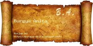 Burgya Anita névjegykártya
